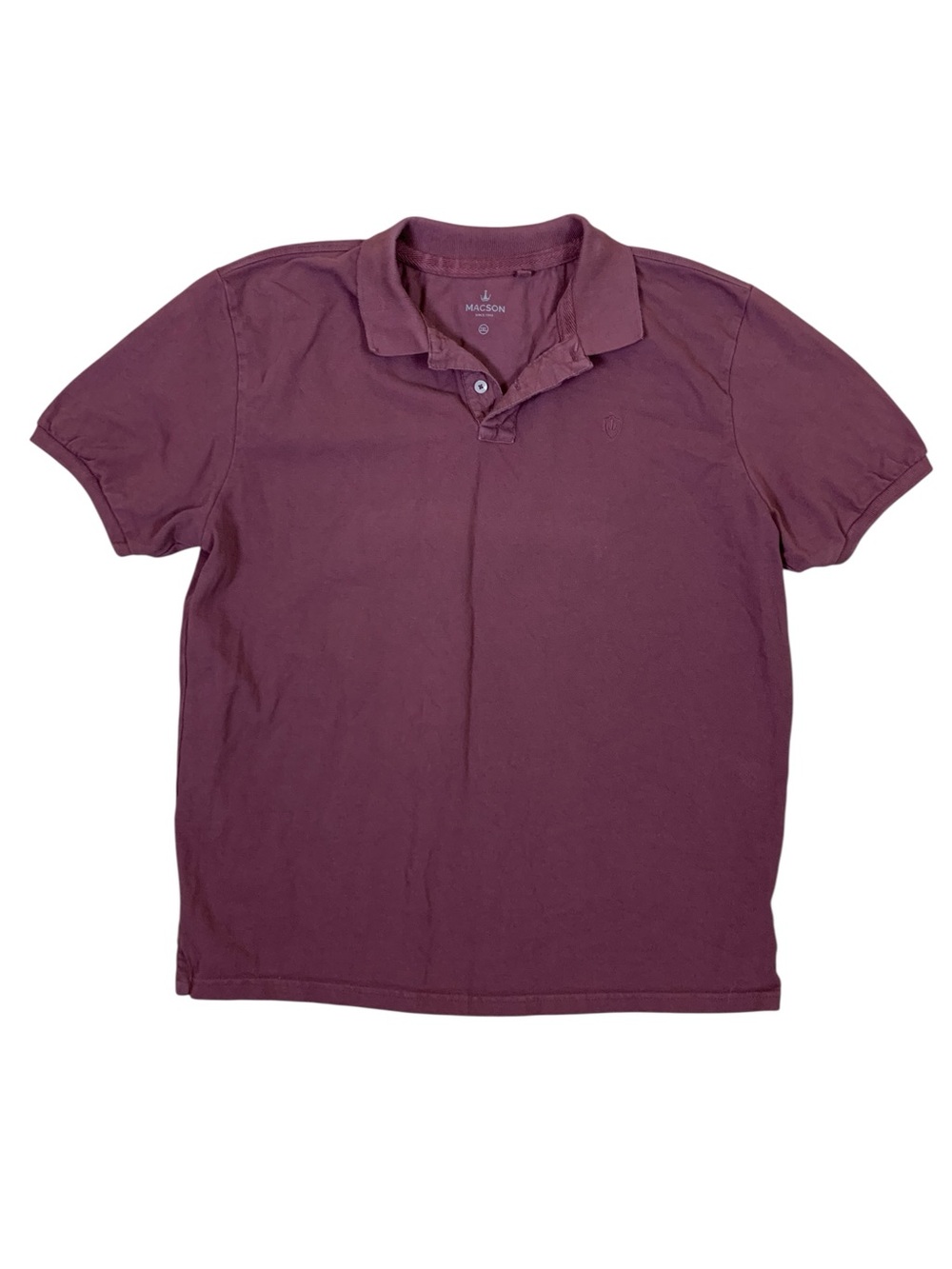 Macson Burgundy Cotton Polo Shirt Short Sleeve Classic Casual 2XL